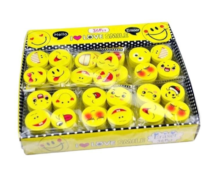 Picture of Emoji Erasers Small size Premium Quality - 12 PCS
