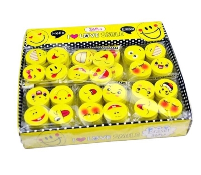 Picture of Emoji Erasers Small size Premium Quality - 12 PCS
