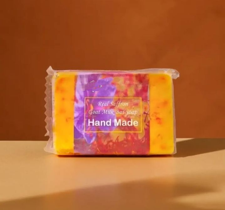 Picture of Hand Made Real Saffron Goat Milk Bar Soap - 90gm