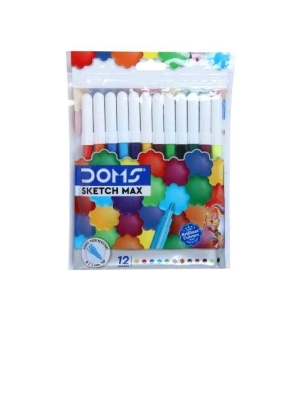 Picture of DOMS Water Color Pen, Sign Pen , Sketch max Pen - 12 pcs Big Size