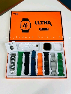 Picture of Y80 Ultra Smartwatch With 8 Strap-1ps