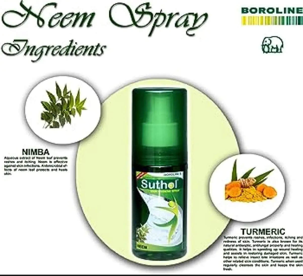 Picture of BOROLINE SUTHOL PRICKLY HEAT SKIN LIQUID Spary 100ML (INDIAN)