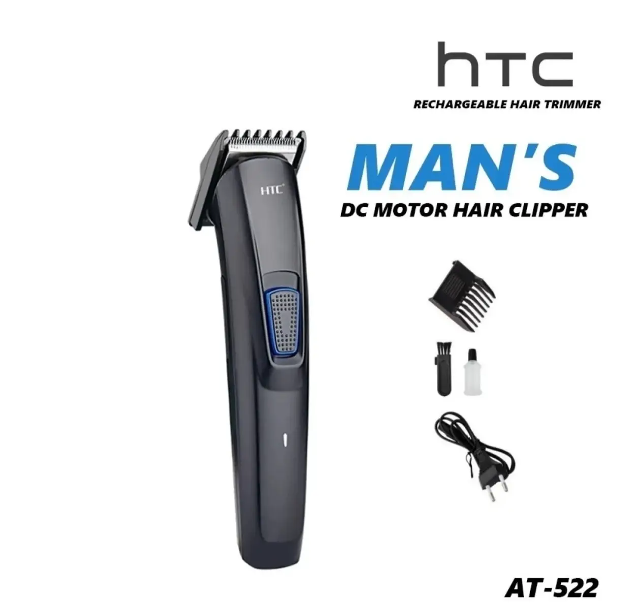 Picture of HTC AT 522 Rechargeable Cordless Trimmer For Men (Black)