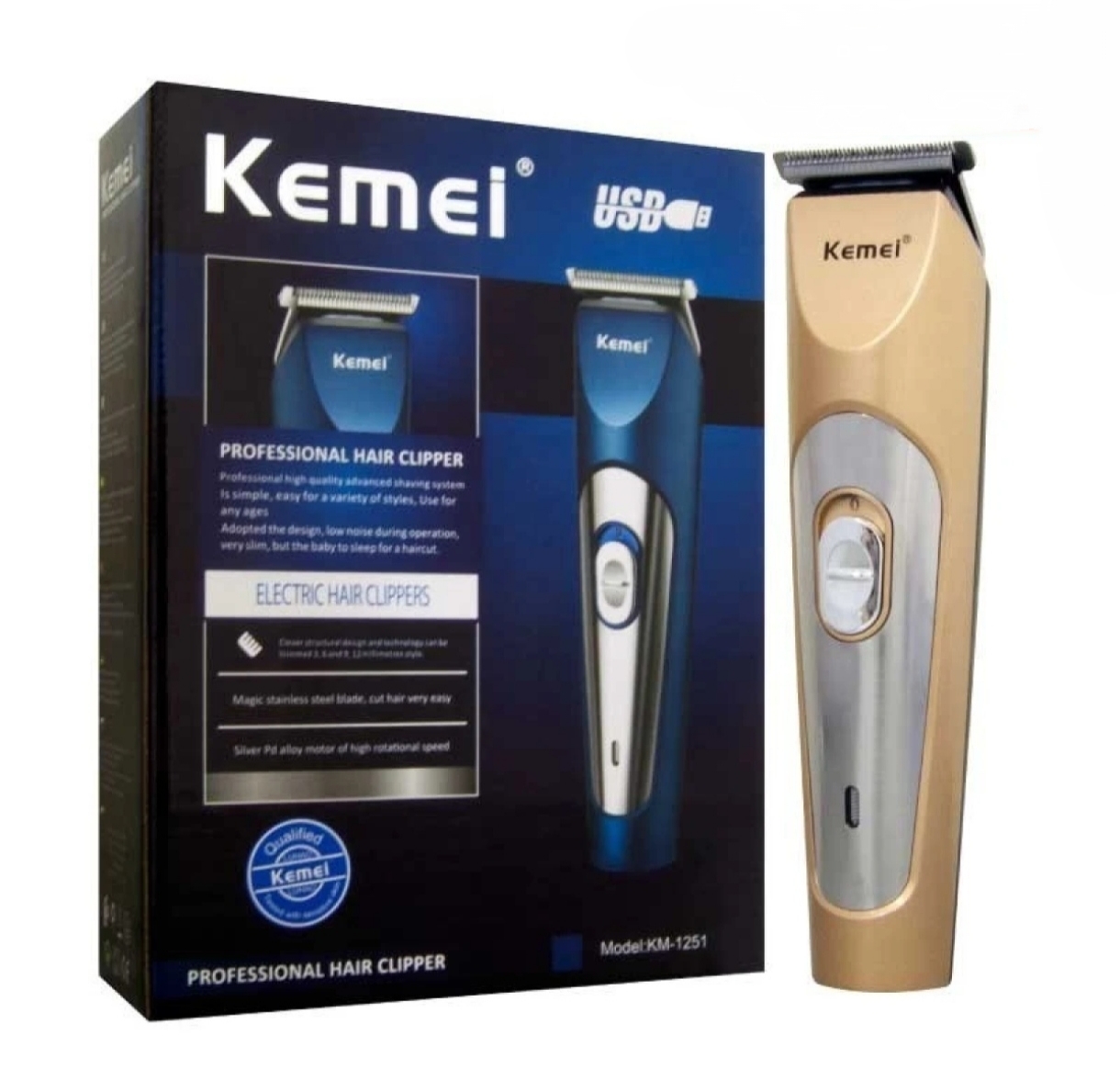 Picture of Kemei Rechargable electric hair clipper km-1251