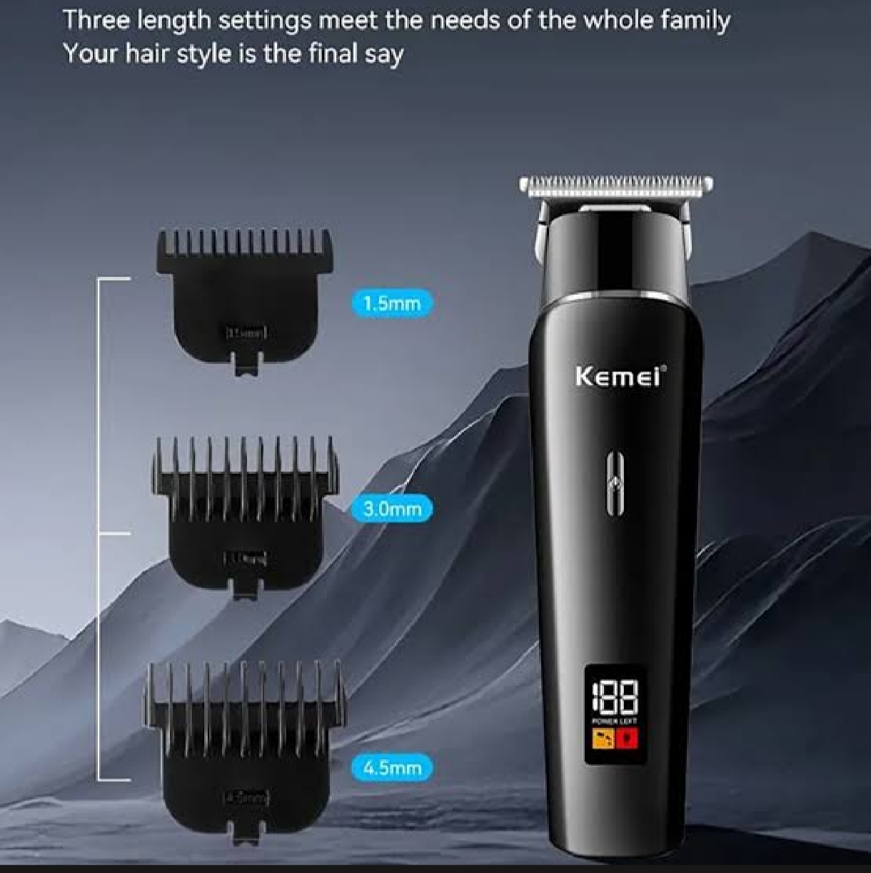 Picture of Kemei KM-1113 Hair Clipper and Beard Trimmer for Men
