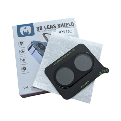 Picture of For Redmi 13c 1Pcs 3D Tempered Glass Camera Film For Redmi13C Full Coverage High-definition Scratch Proof Explosion-proof Black bBackground Camera Protector