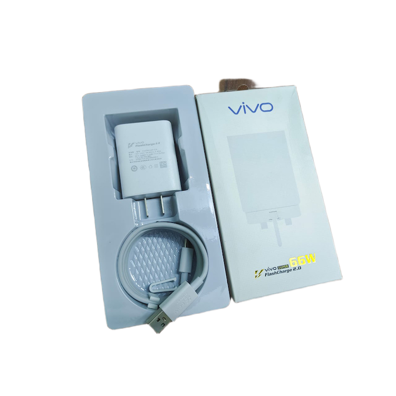 Picture of Vivo 66W FlashCharge 2.0 Charger for Vivo X Series & Latest/5G Phones.For Vivo V23 , V23e , V23e 5G , V23 5G , V23 Pro , V25 , V25 , Y35 ,Y55 , Y76 5G , Y75 ,  Y78 , Y78+ , iQOO Z7 , iQOO Z7s , iQOO Pad , X70 Pro