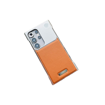 Picture of Premium Metallic AeroFLex Aluminium Leather Case with Aroma Perfume Cover Compatible for Samsung Galaxy S21 Ultra ,S22 Ultra ,S23 Ultra ,S24 Ultra, S25 Ultra(Brown)