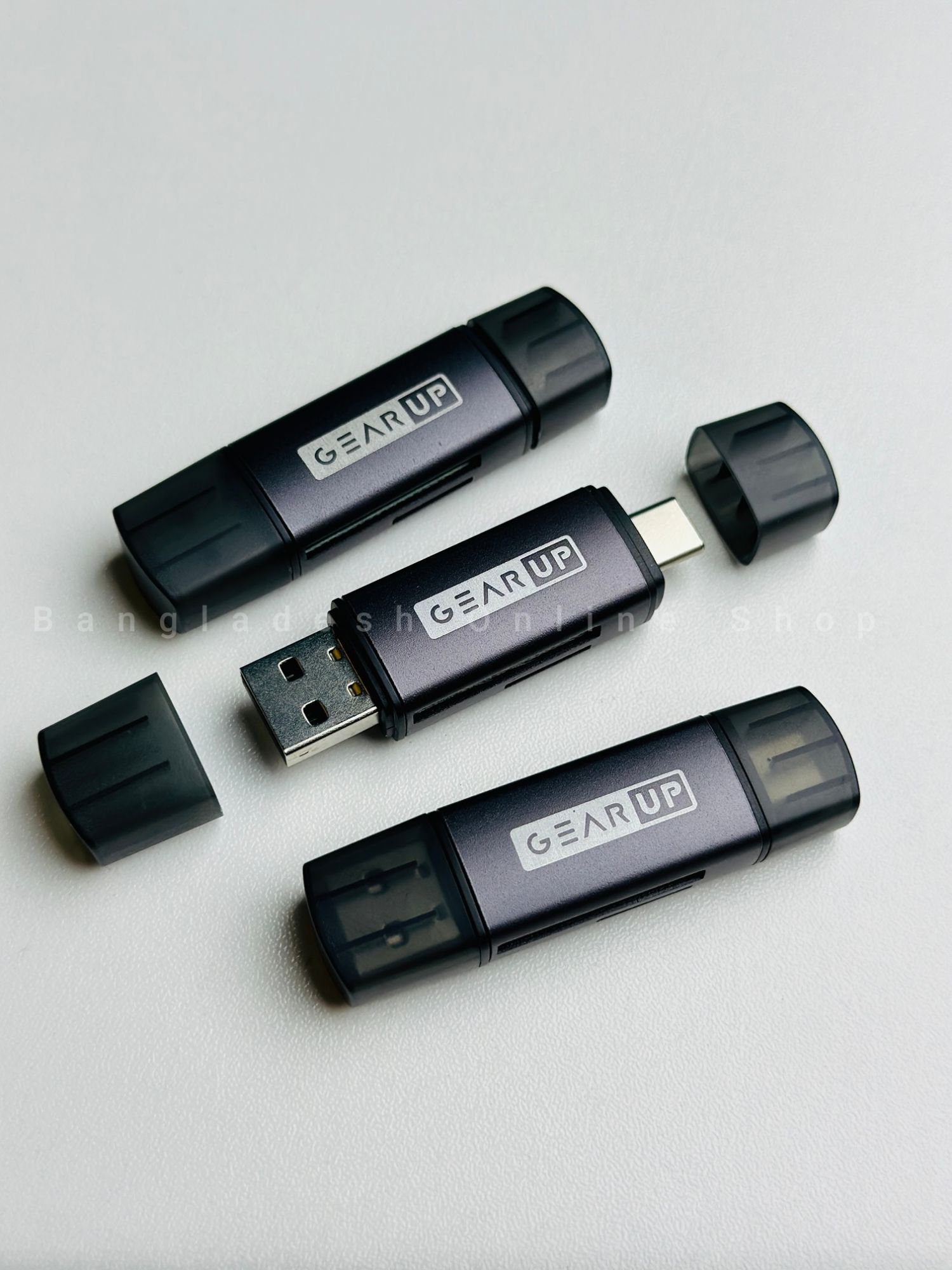 Picture of GearUP 4 In 1 Multifunction OTG Card Reader Type-C/USB /SD Card/TF Card Reader