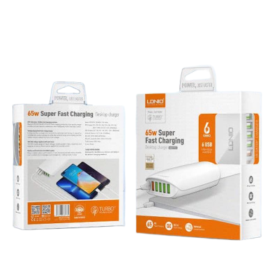 Picture of LDNIO A6573C 65W USB Super Fast Charging 6 Port USB Charger