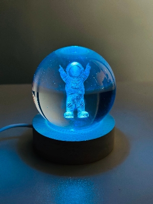 Picture of Color Changing LED 3D Crystal Ball – Astronaut