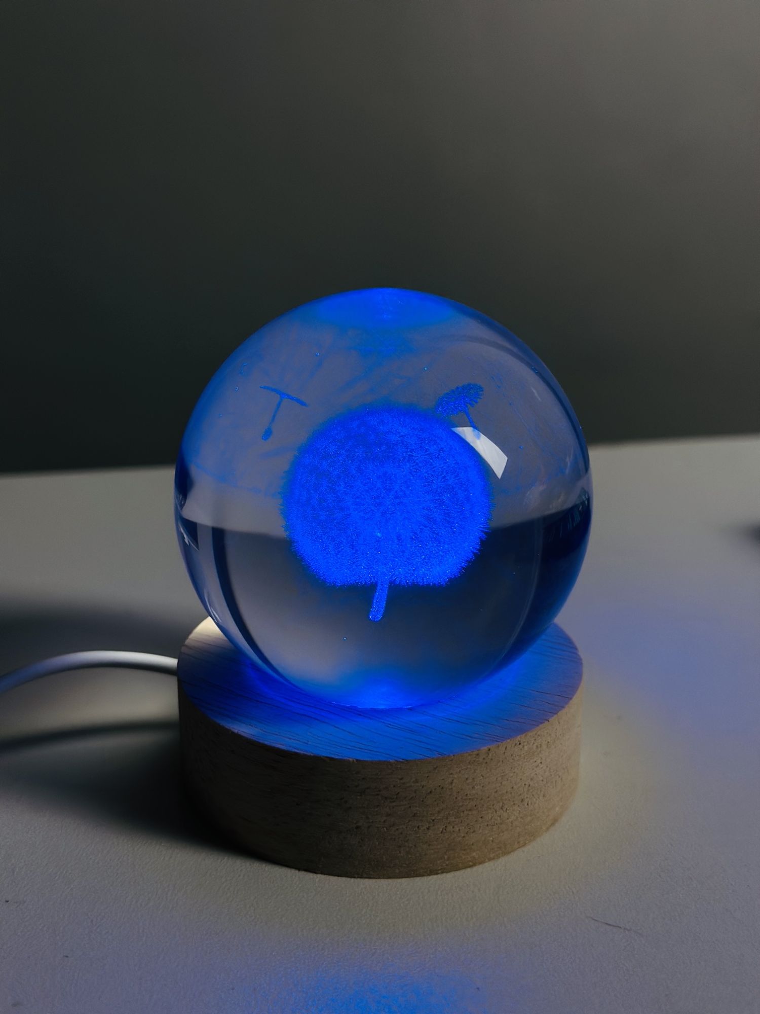 Picture of 3D Color Changing LED Crystal Ball – Dandelion