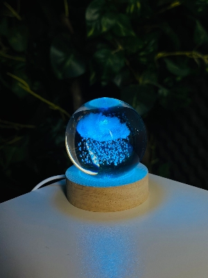 Picture of Color Changing LED 3D Crystal Ball – Rain Cloud