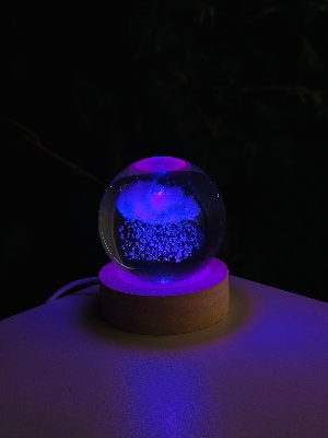 Picture of Color Changing LED 3D Crystal Ball – Rain Cloud