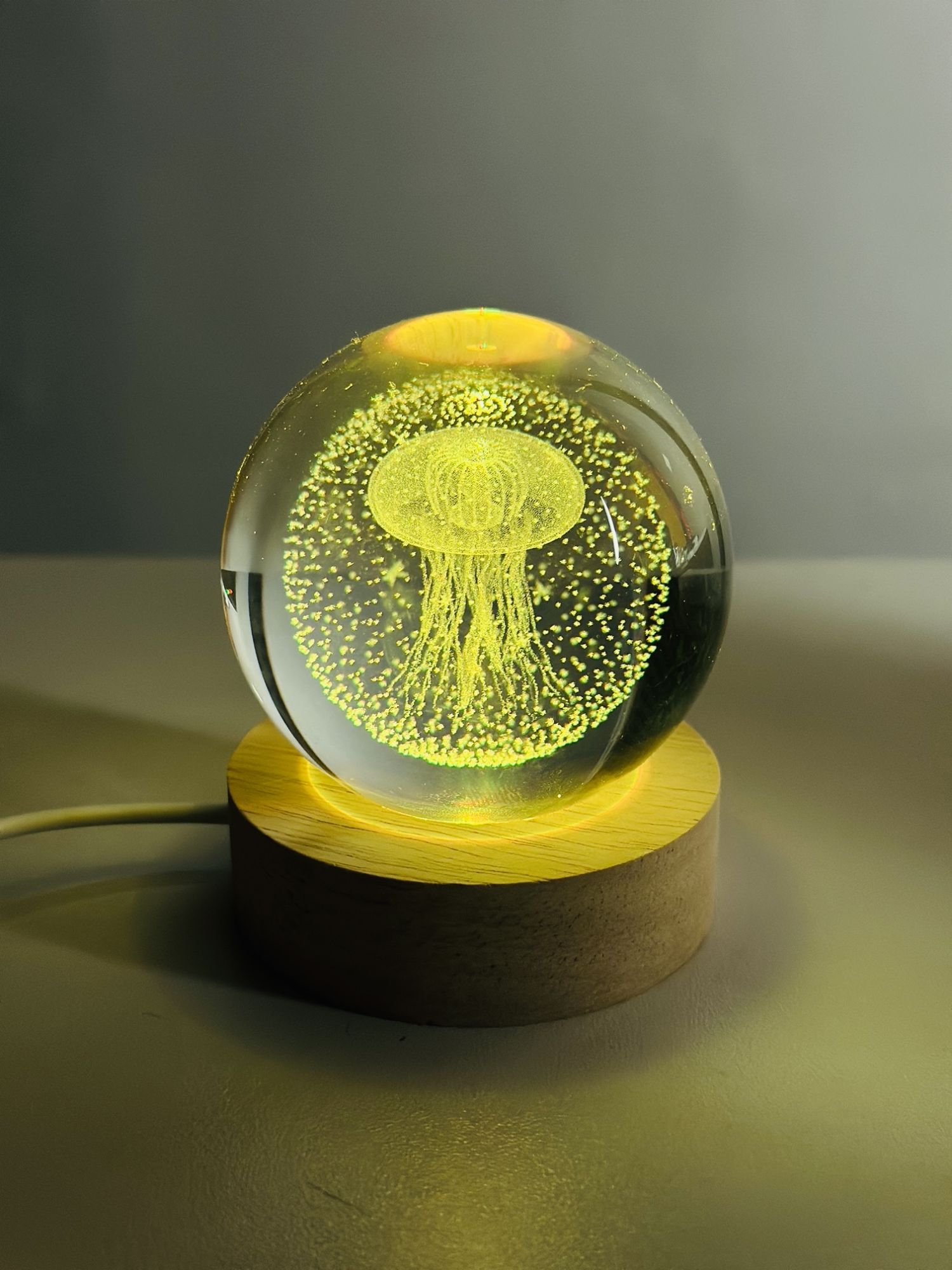Picture of Color Changing LED 3D Crystal Ball – Jellyfish