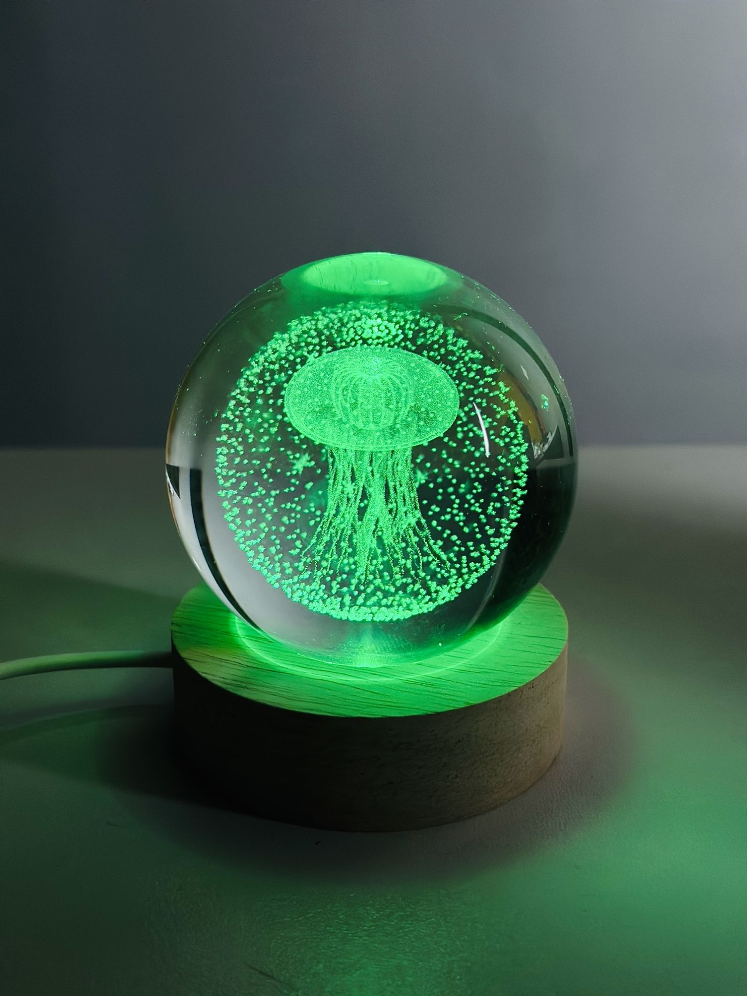 Picture of Color Changing LED 3D Crystal Ball – Jellyfish
