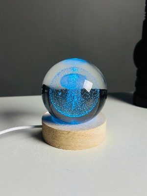 Picture of Color Changing LED 3D Crystal Ball – Jellyfish