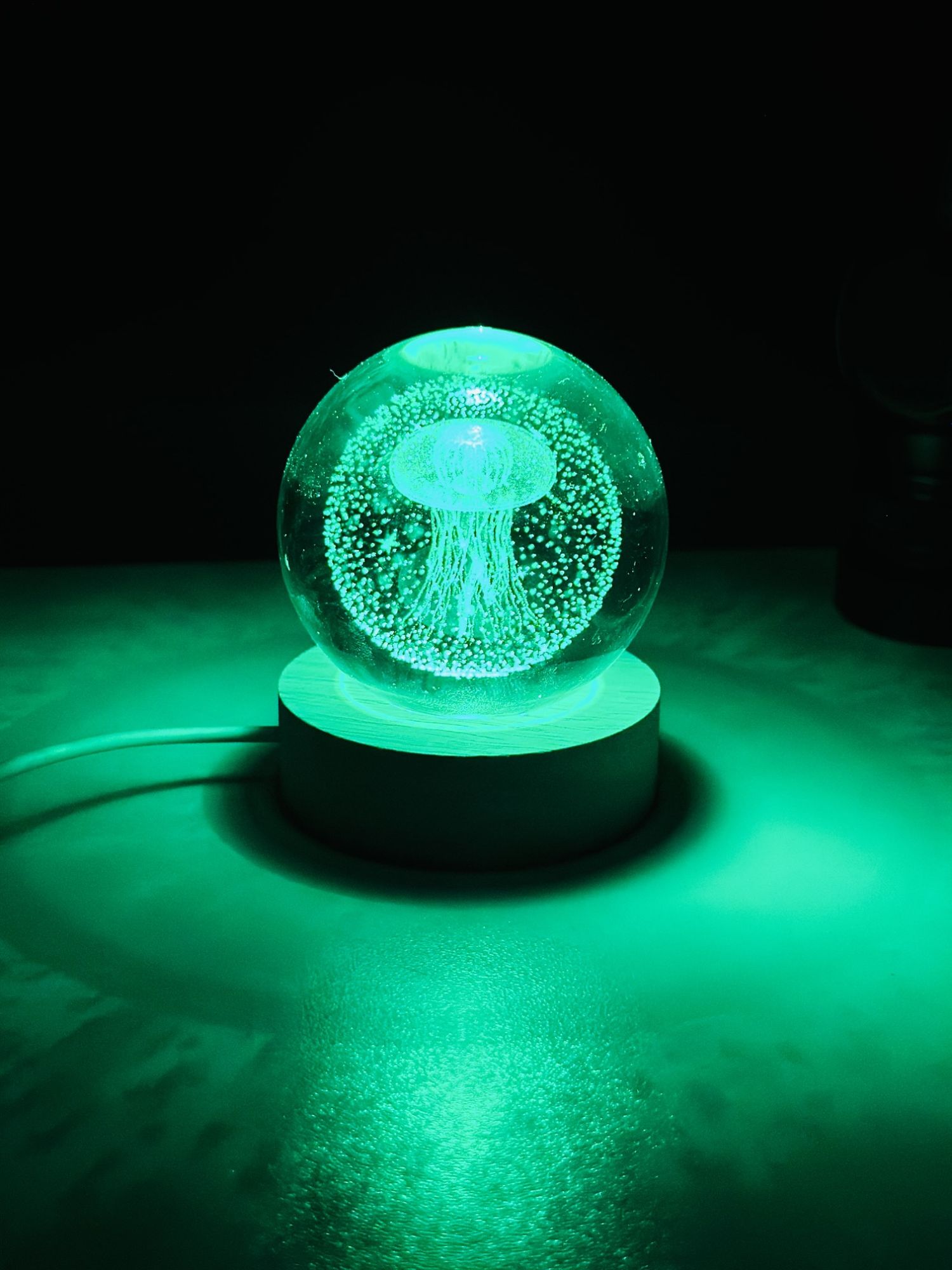 Picture of Color Changing LED 3D Crystal Ball – Jellyfish