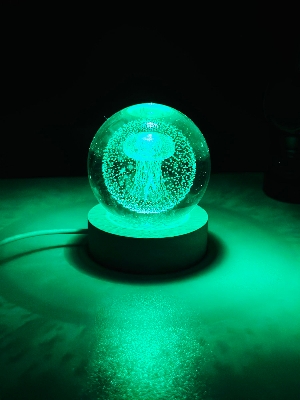 Picture of Color Changing LED 3D Crystal Ball – Jellyfish