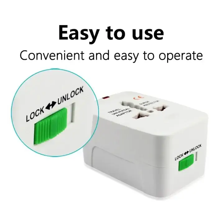 Picture of International Universal Travel Adapter UK US EU AU Plug 2 USB Port Socket Converter Plug
