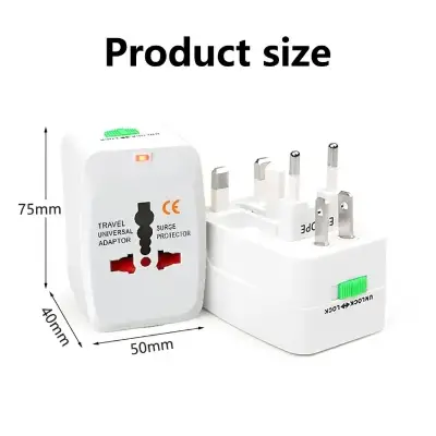 Picture of International Universal Travel Adapter UK US EU AU Plug 2 USB Port Socket Converter Plug