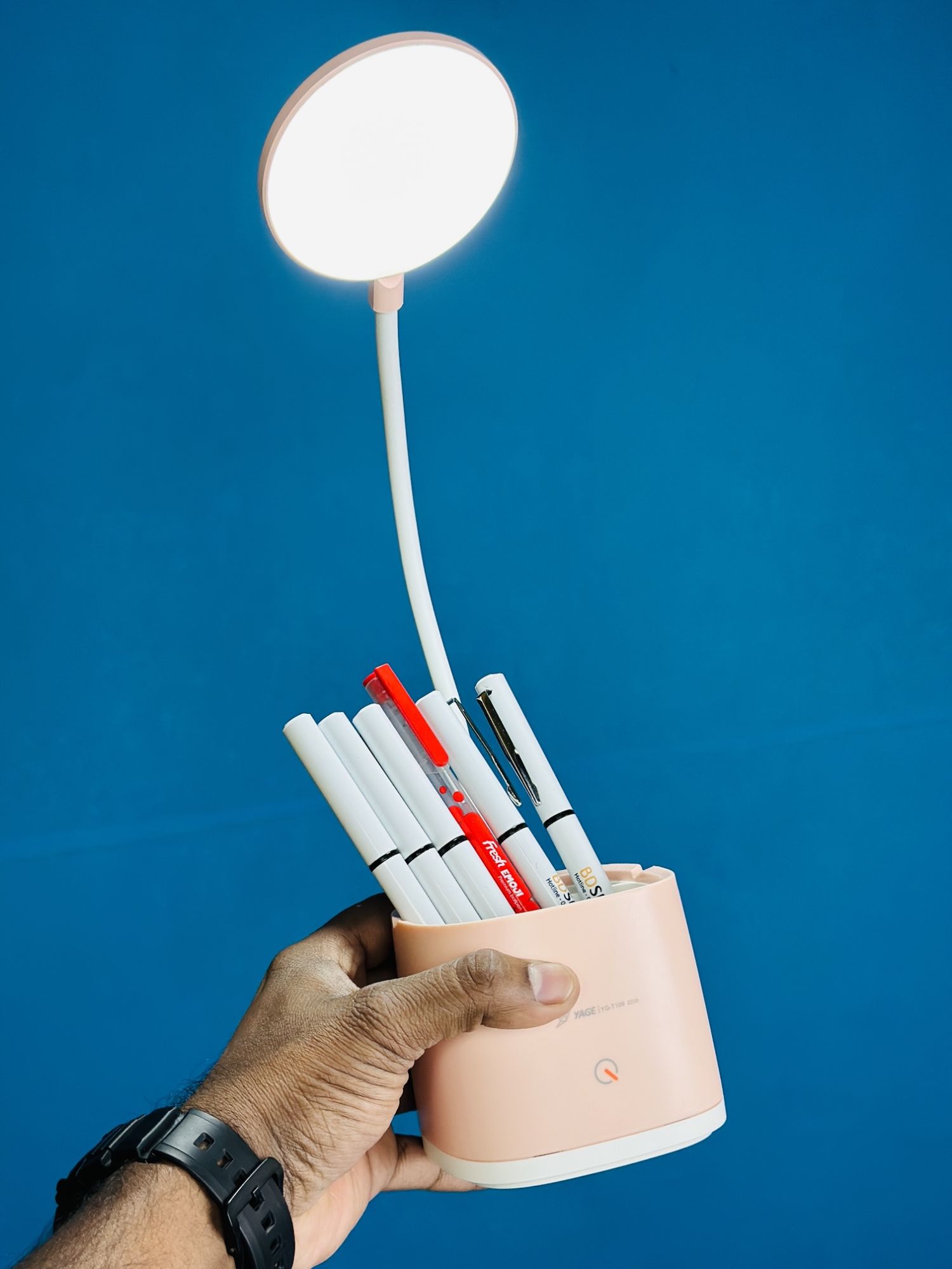 Picture of YAGE YG-T109 Table Lamp Pen Holder Desk Lamp-pink colour