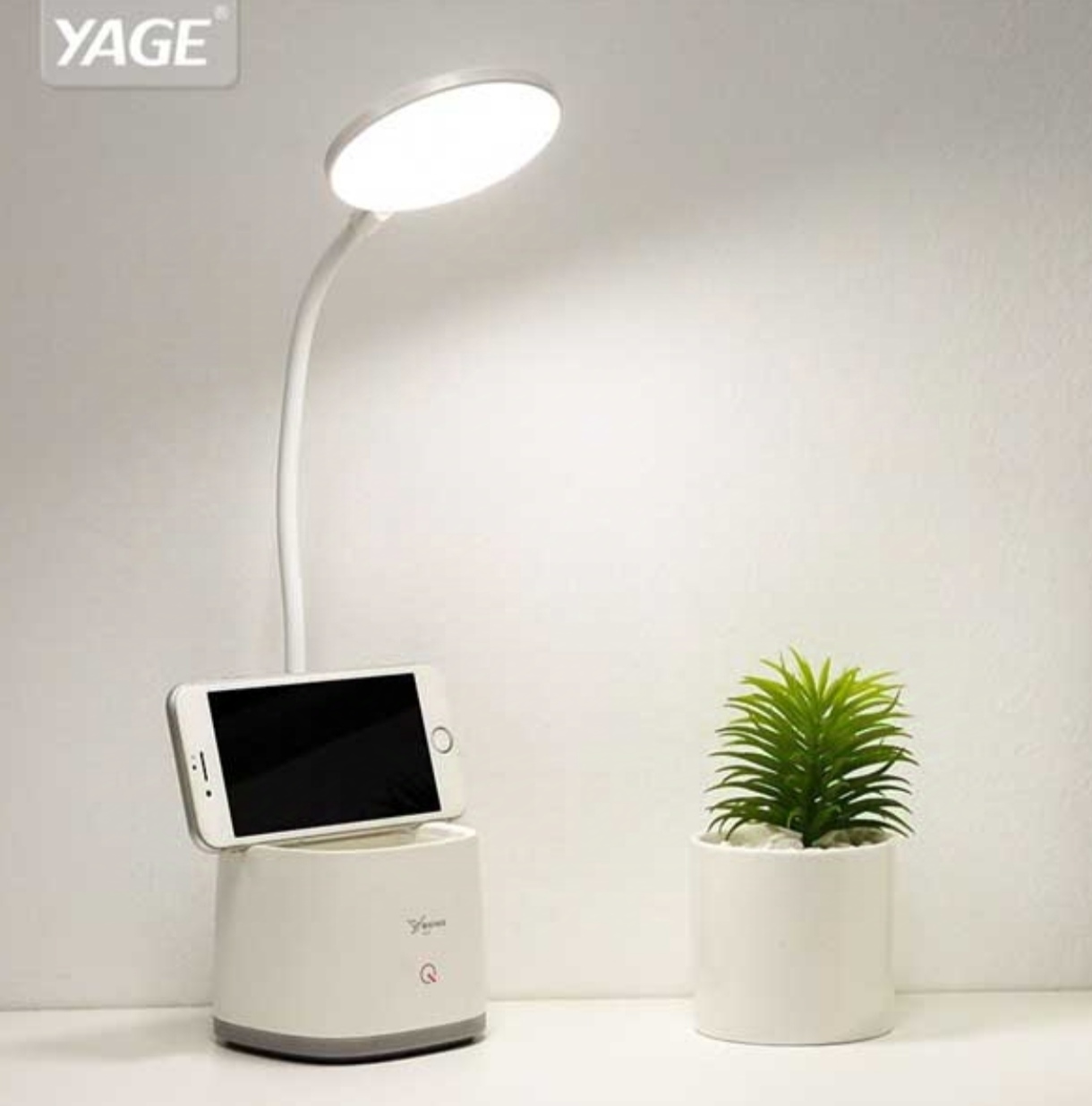 Picture of YAGE YG-T109 Table Lamp Pen Holder Desk Lamp-White colour