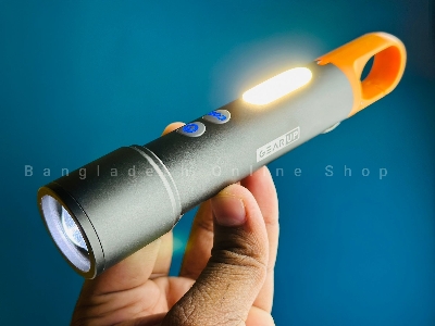Picture of GearUP K57 Multifunctional Rechargeable Torch, Flashlight Zoomable LED Flashlight-1 ps