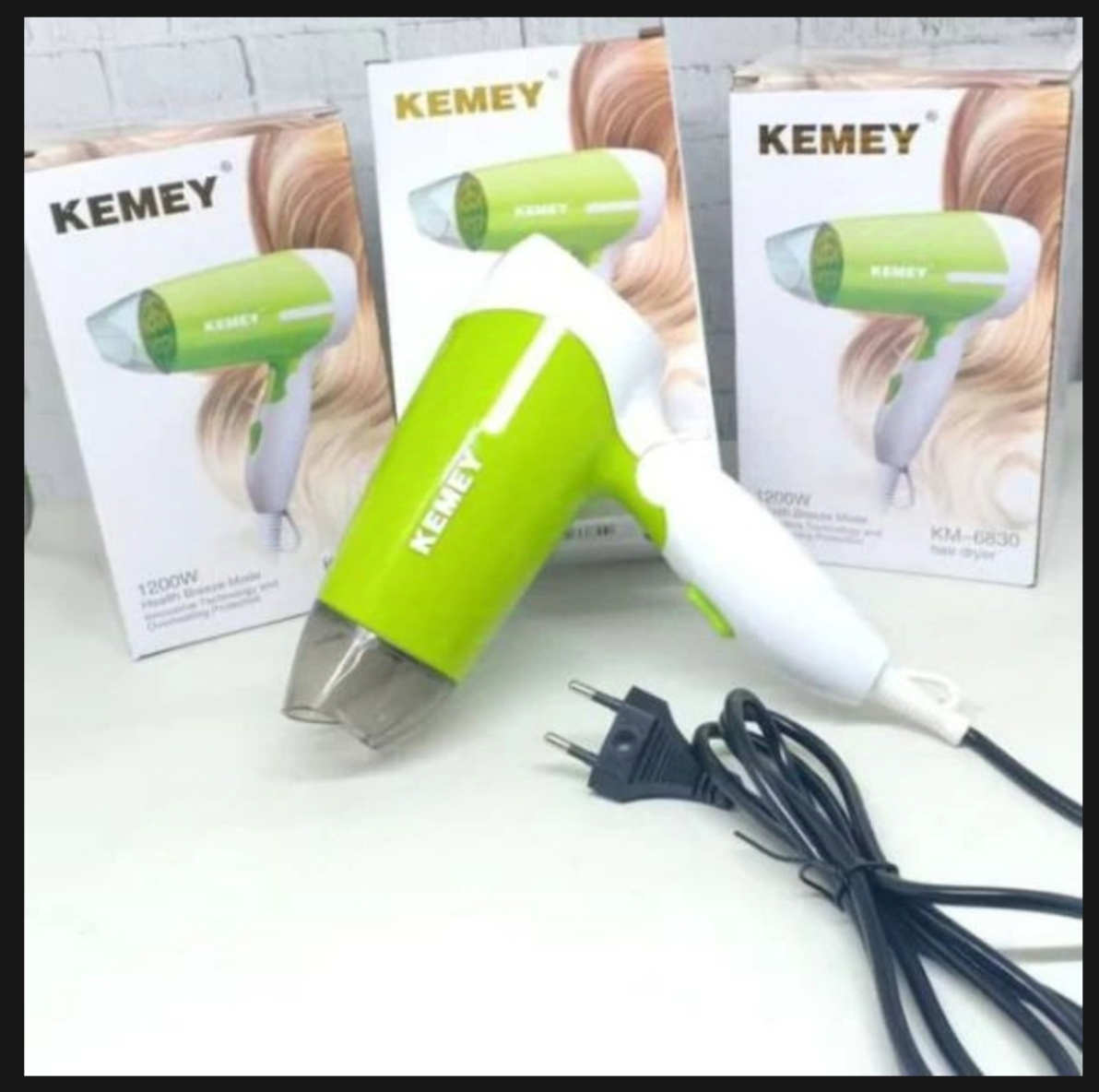 Picture of Kemey KM-6830 Electric Folding Compact Travel Hair Dryer-1ps