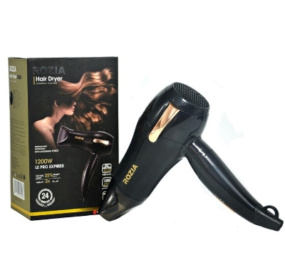 Picture of Rozia HC-8170 Foldable Ionic Hair Dryer 1200W Portable Lightweight Blow Dryer Two-Speed Temperature Adjustable Blowdryer Fast Drying Negative Ion Hairdryer Anti-Overheating