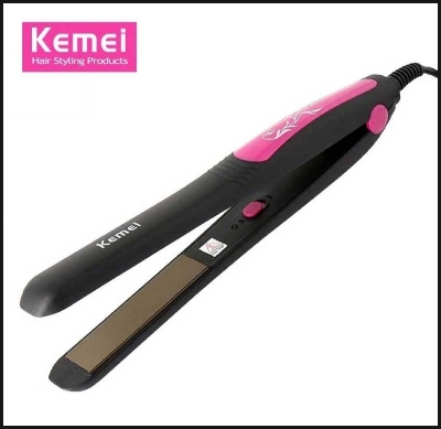 Picture of Kemei Km-328 Professional Hair Straightener - Black and Pink