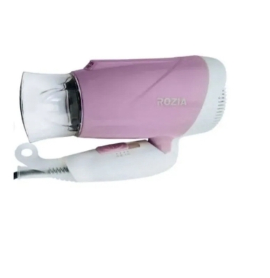 Picture of Rozia HC-8191 Foldable Ionic Hair Dryer 1800W Portable Lightweight Blow Dryer Three-Speed Temperature Adjustable Blowdryer Fast Drying Negative Ion Hairdryer Anti-Overheating