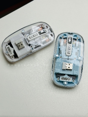 Picture of GearUP WM30 Transparent Crystal 2.4G + Bluetooth Magnetic Wireless Mouse