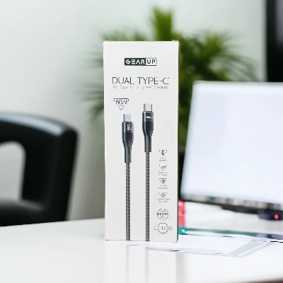 Picture of GearUP CC6015 Type-C to C 60W PD Fast Charging & Data Cable – 1.5m