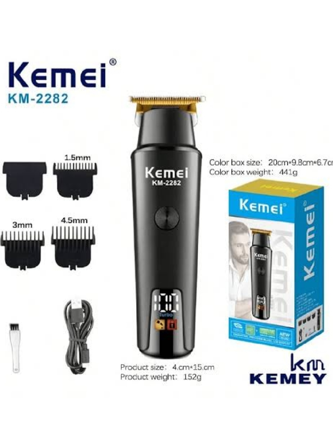 Picture of Kemei KM-2282 Hair Clipper and Beard Trimmer for Men