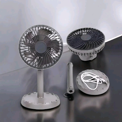 Picture of JY-2218 Mini Rechargeable Fan - 4000mAh Battery, Portable USB Fan, 3-Speed, Quiet & Powerful, Ideal for Home, Office & Travel