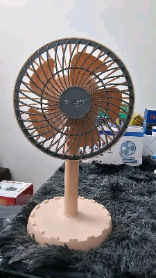 Picture of JY-2218 Mini Rechargeable Fan - 4000mAh Battery, Portable USB Fan, 3-Speed, Quiet & Powerful, Ideal for Home, Office & Travel