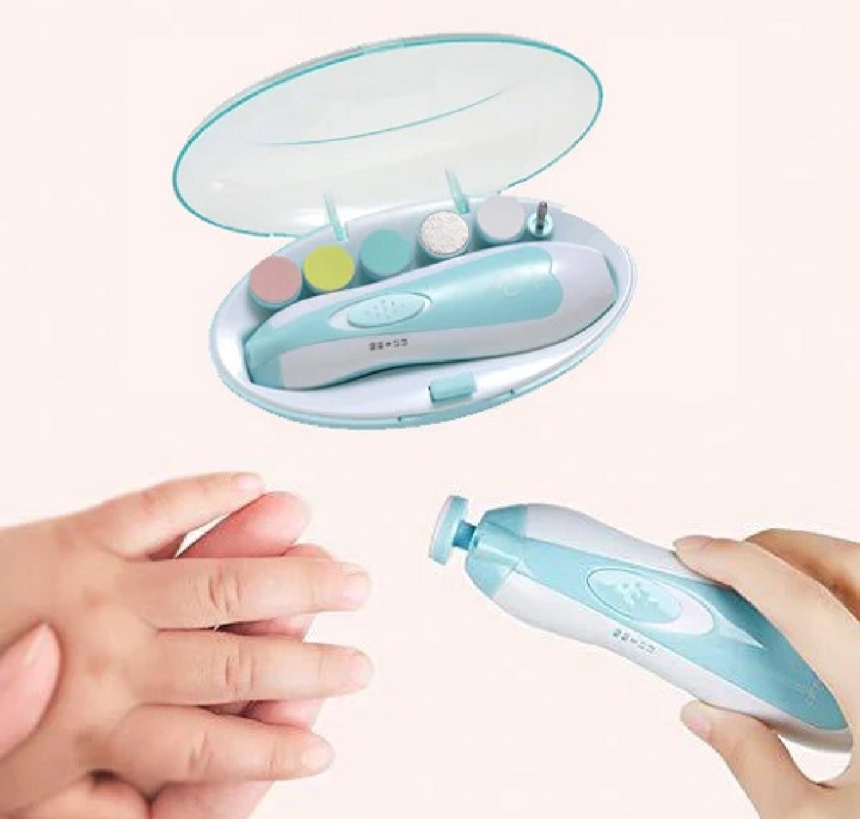 Picture of Electric Nail Trimmer for Baby Newborn Nail Trimmer Manicure Kit For Baby Baby Nail Trimmer Nail Care High Quality Baby Nail Trimmer Baby Care Set Electric Manicure Set Electric Nail Cutter for Baby