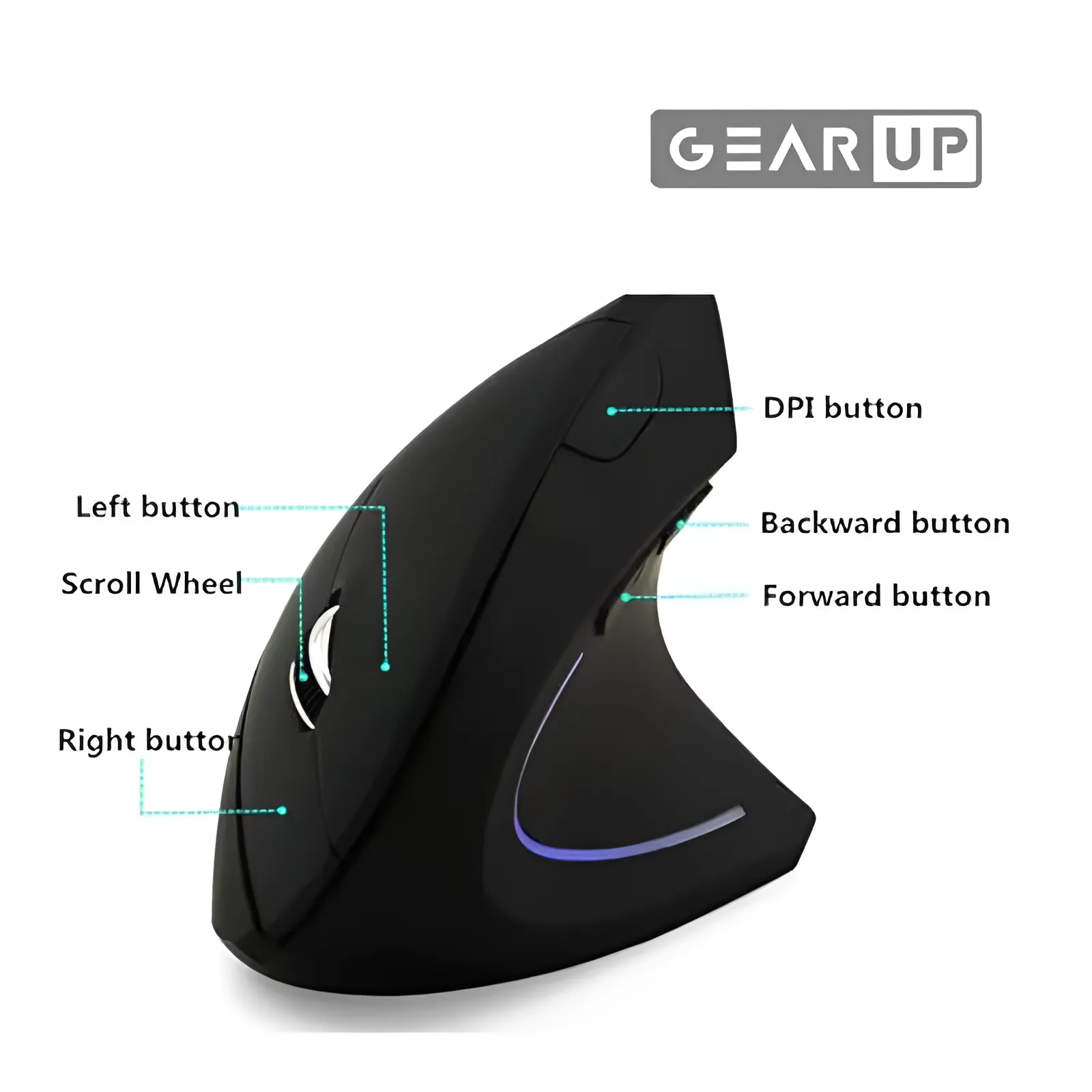 Picture of GearUP WM50 Ergonomic Bluetooth Wireless Vertical Mouse