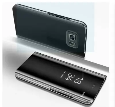 Picture of Samsung Galaxy S6 Edge Plus - Clear View Case Flip Standing Cover Auto Lock Mirror Case