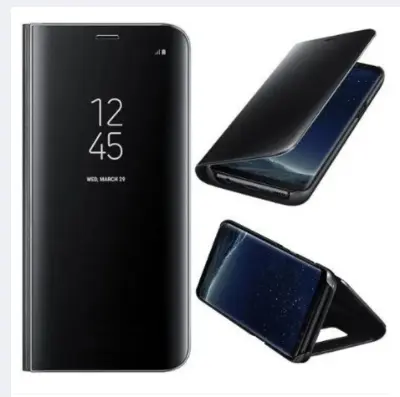 Picture of Samsung Galaxy S9 Plus Luxury Clear View Mirror Leather Stand Flip Cover
