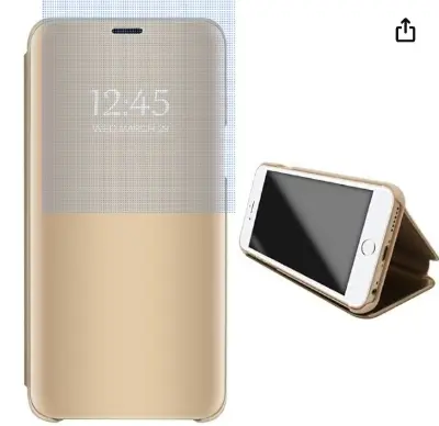 Picture of For Samsung Galaxy A520 Flip Case Window View Flip Stand Cover PU Leather Protective Case Luxury Kickstand Window Shockproof Flip Cover