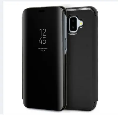 Picture of Samsung Galaxy J6 2018 - Clear View Case Flip Standing Cover Auto Lock Mirror Case