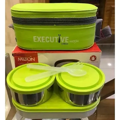 Picture of Milton Executive Lunch Box 2 Steel & 1 Microwave Safe PlastiC Box