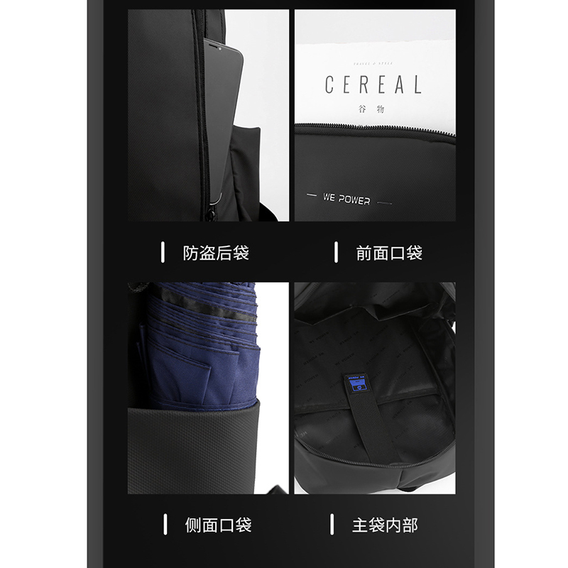 Picture of Wepower New Lightweight Large Capacity Waterproof Backpack - Black