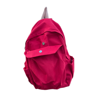 Picture of Vintage Style Backpack Simple Large Capacity Backpack - Red
