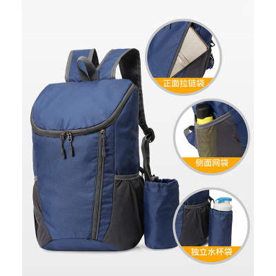 Picture of Multi Pocket Travel Backpack With Detachable Bottle Holder (Black)