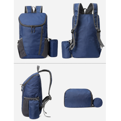 Picture of Multi Pocket Travel Backpack With Detachable Bottle Holder (Black)