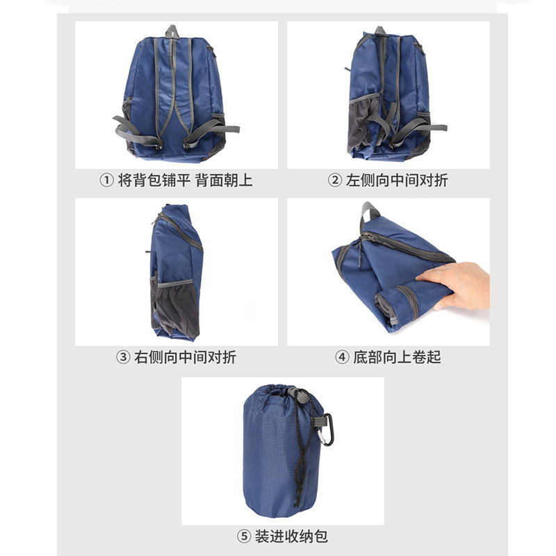 Picture of Multi Pocket Travel Backpack With Detachable Bottle Holder (Black)