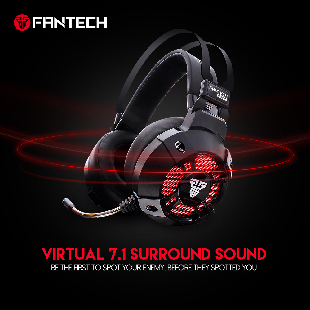 Picture of FANTECH CAPTAIN HG11 PRO RGB Vibration Bass Gaming Headphone USB Customizable Virtual 7.1 Channel Surround Sound For Gaming Gamers